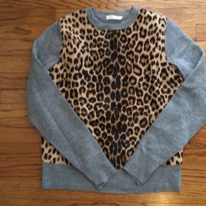 Leopard front sweater